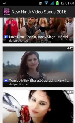 Indian Video Songs android App screenshot 1